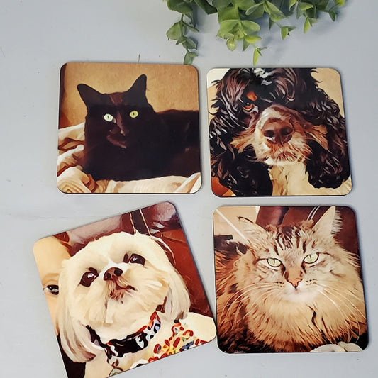 Custom Pet Photo Magnets, Dog Magnets, Cat Magnets, Pet Portrait Magnets,  gift for dog mom, gift for dog dad - Wags and Willows