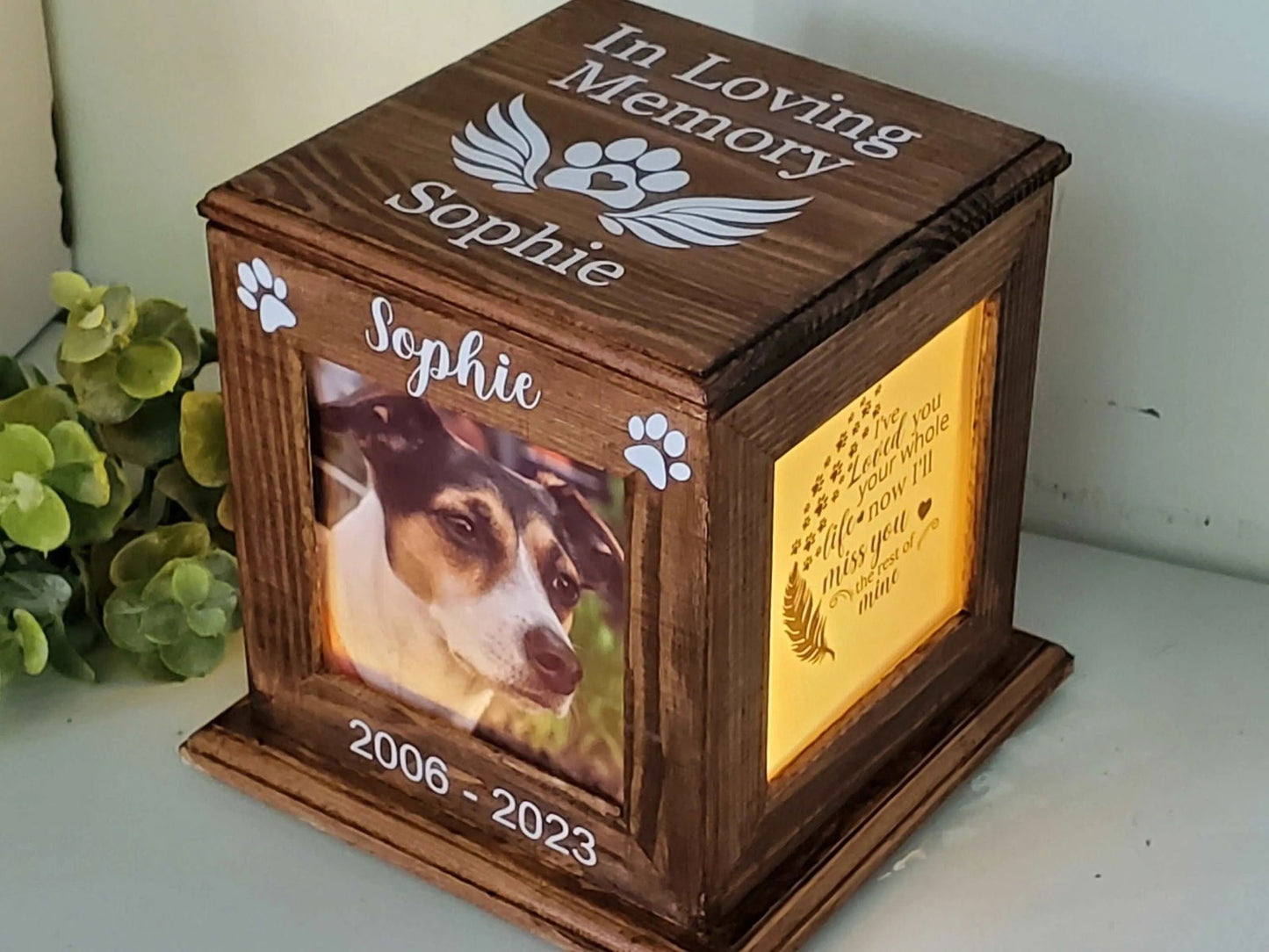 Custom Pet Urn: Personalized Dog Urn, Custom Cat Urn, Small Dog Urn - Wags and Willows