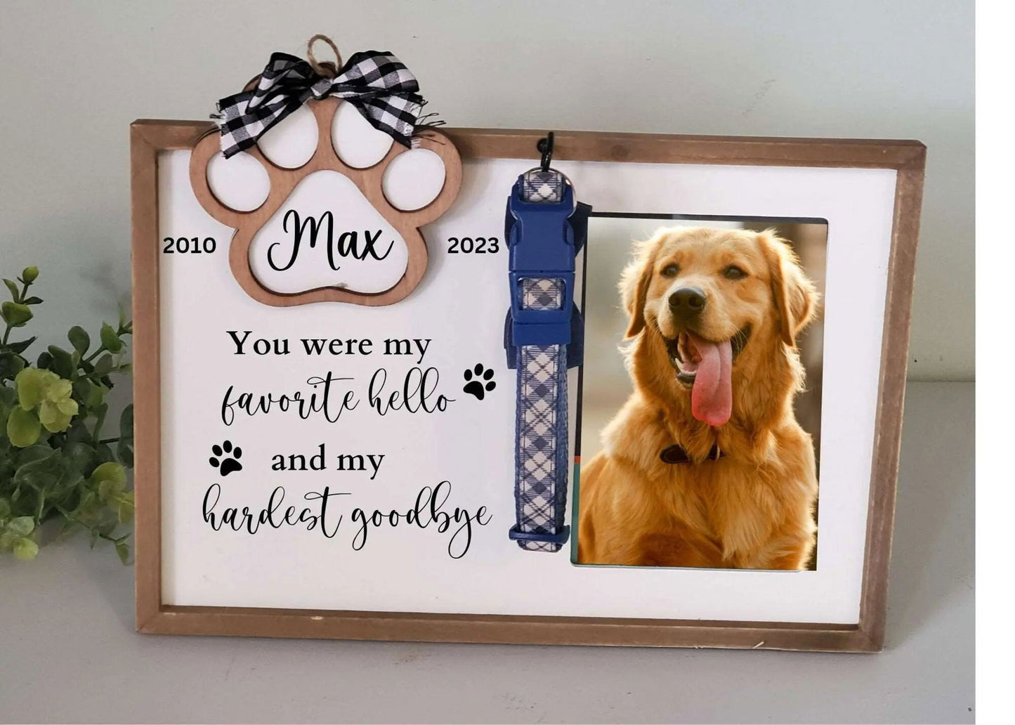 Dog Memorial Frame - Wags and Willows
