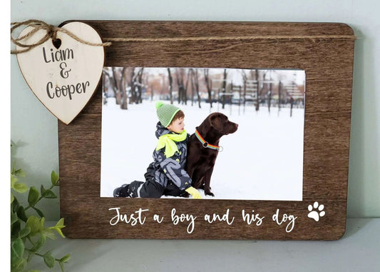 Dog Photo Frame, Gift for Boy - Wags and Willows