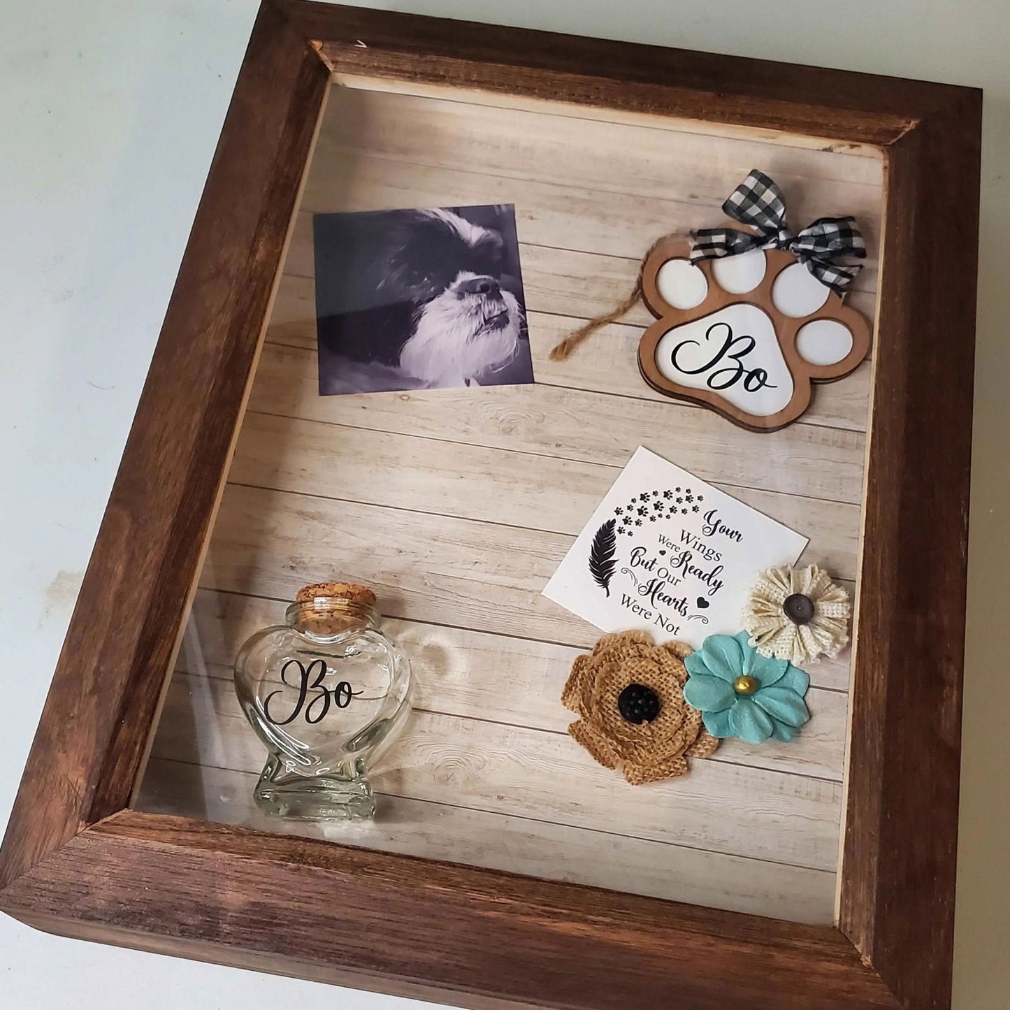 Large Pet Memorial Shadowbox - Wags and Willows