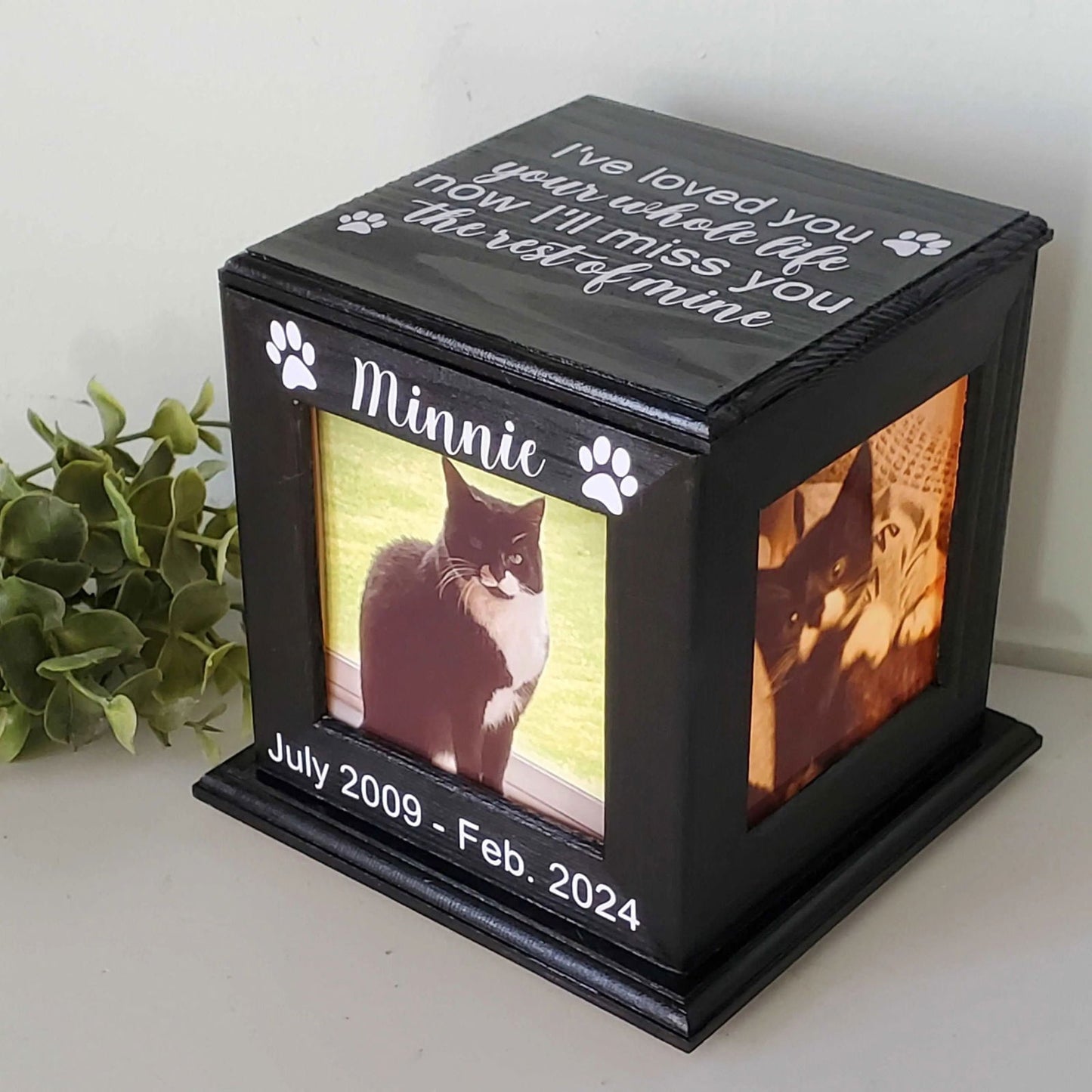 Personalized pet urn, Pet urn for cats, pet urns for small dogs, Cat urn, Small dog urn - Wags and Willows