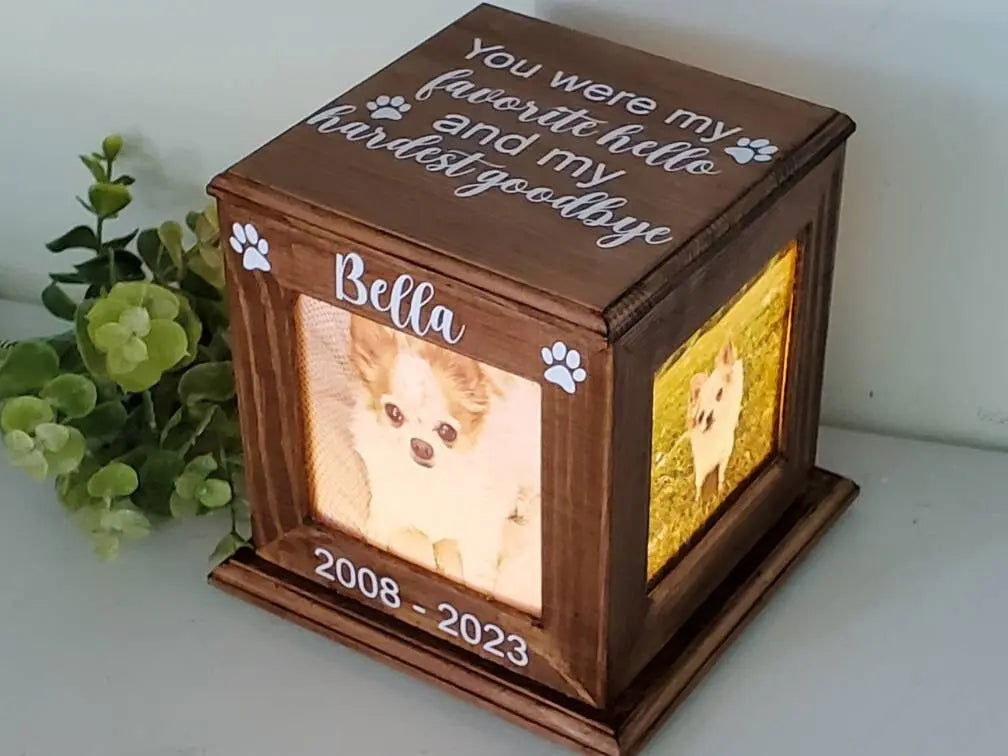 Personalized pet urn, Pet urn for cats, pet urns for small dogs, Cat urn, Small dog urn - Wags and Willows