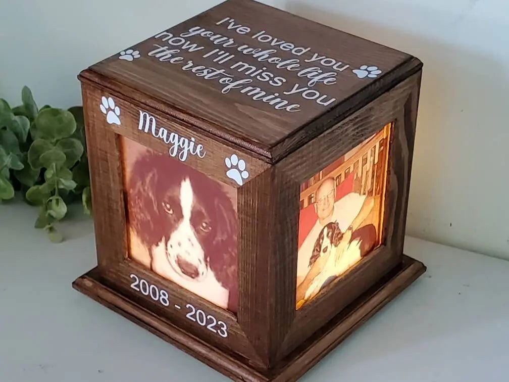 Personalized pet urn, Pet urn for cats, pet urns for small dogs, Cat urn, Small dog urn - Wags and Willows
