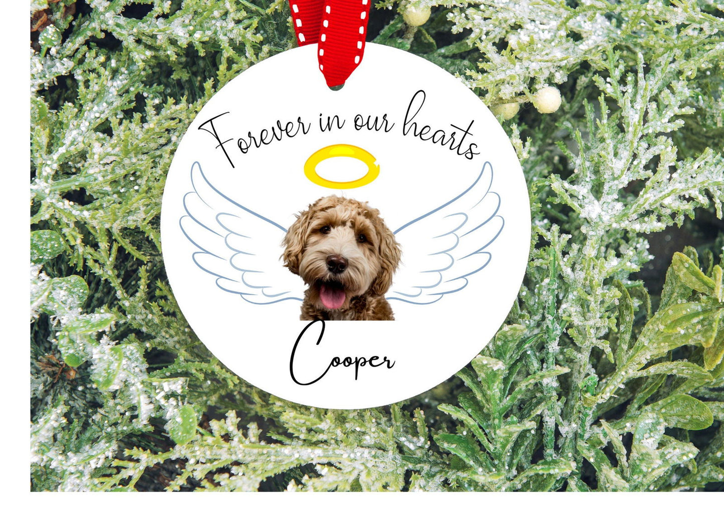 Pet Memorial Ornament, cat memorial, dog memorial, Gift for loss of dog, gift for loss of cat, dog ornament, cat ornament, pet memorial gift - Wags and Willows