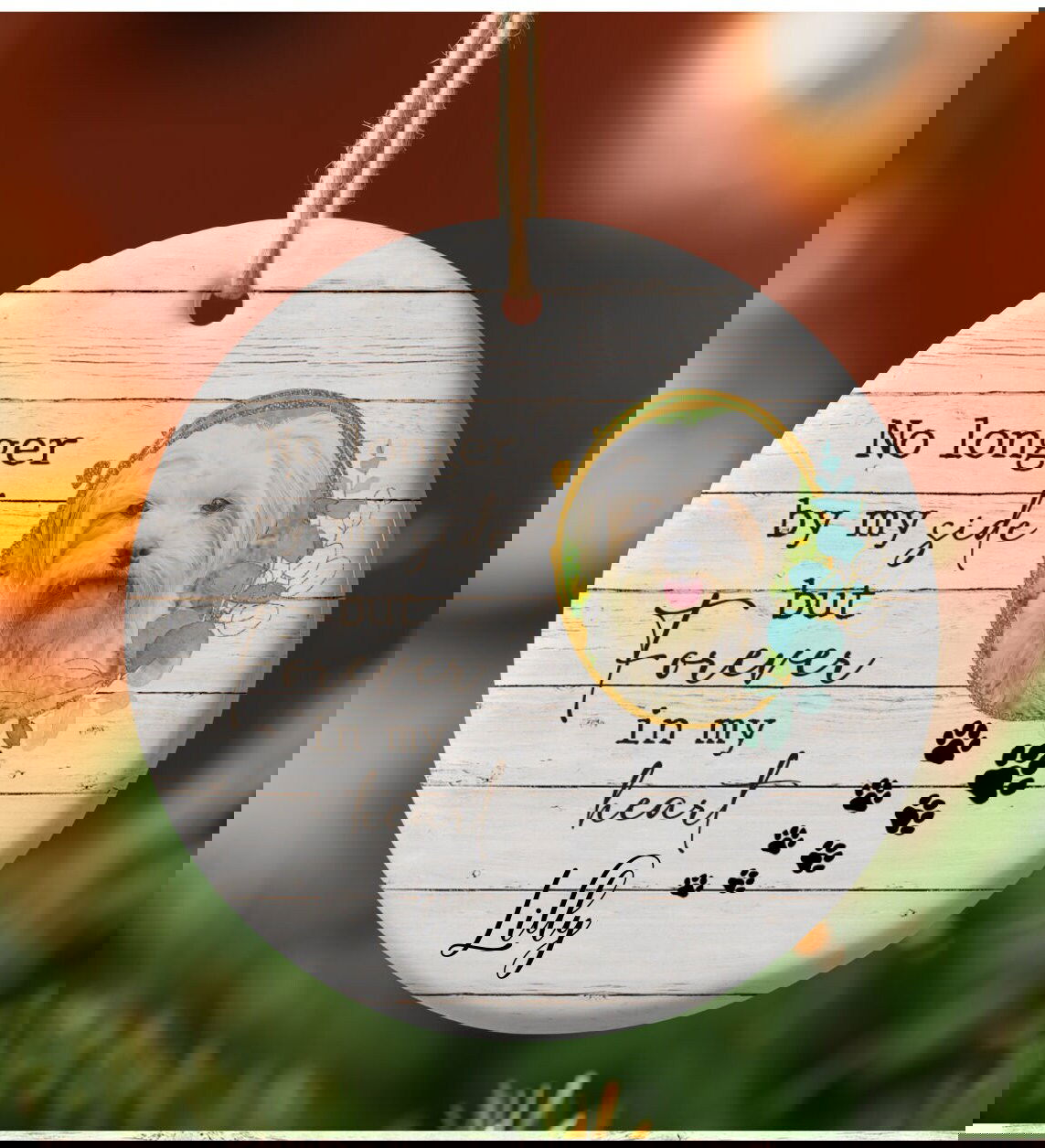 Pet Memorial Ornament, cat memorial ornament, dog memorial ornament, Gift for loss of dog, gift for loss of cat, dog ornament, cat ornament - Wags and Willows