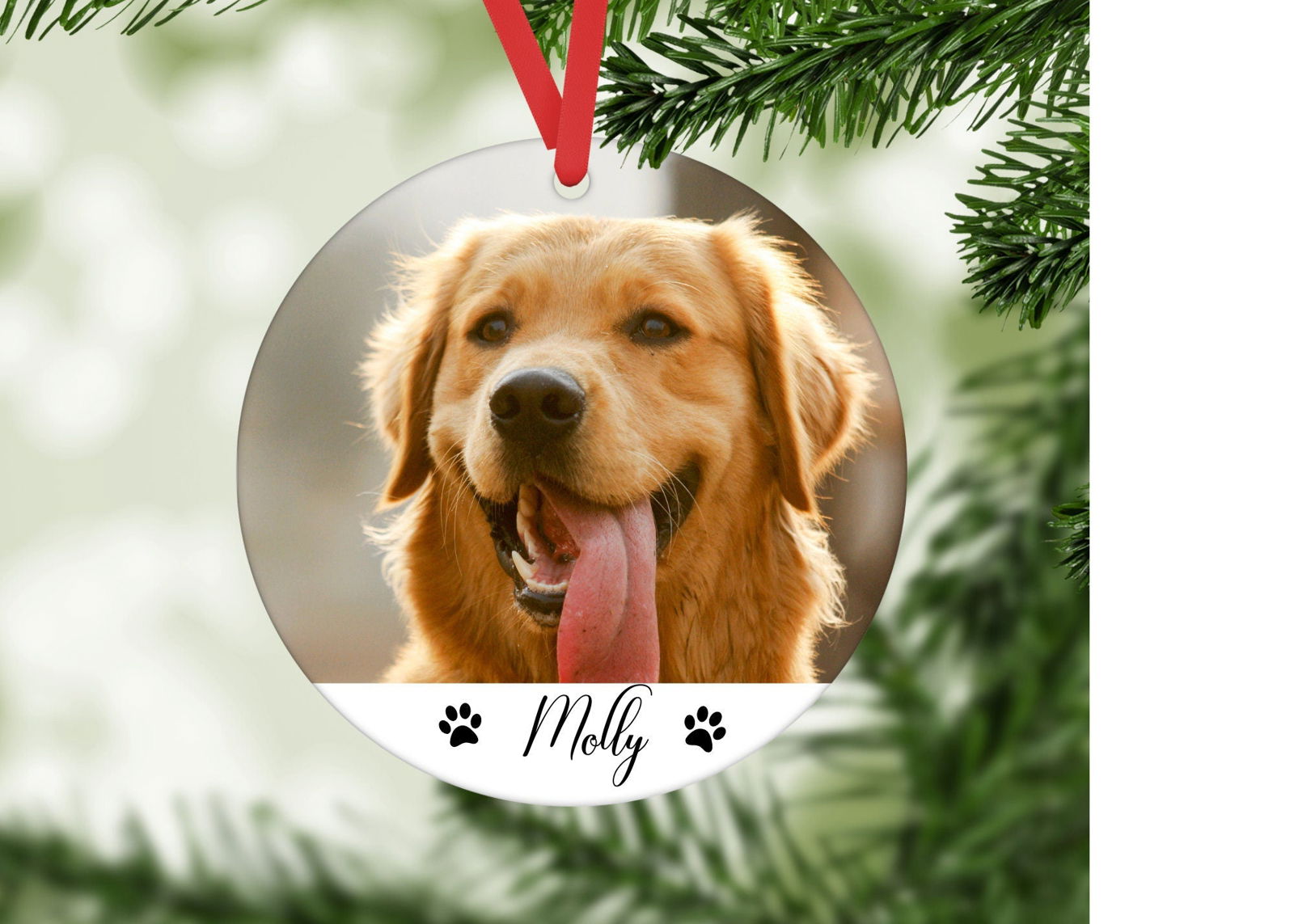 Pet Memorial Ornament, cat memorial ornament, dog memorial ornament, Gift for loss of dog, gift for loss of cat, dog ornament, cat ornament - Wags and Willows