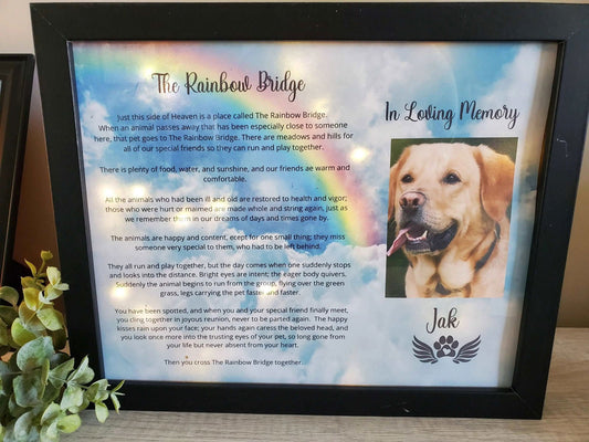 Pet Memorial Picture Frame - Wags and Willows