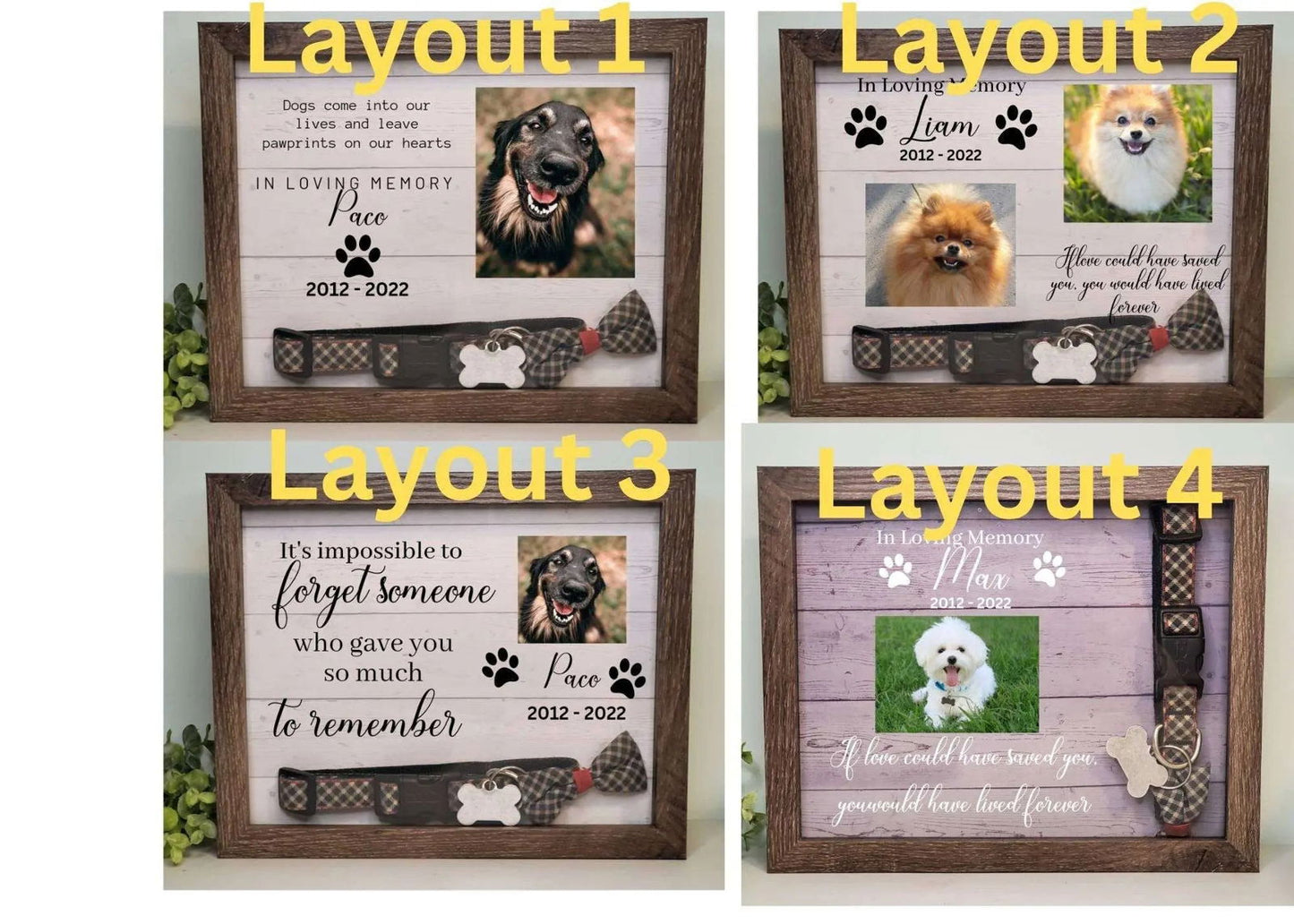 Pet Memorial Shadowbox - Wags and Willows