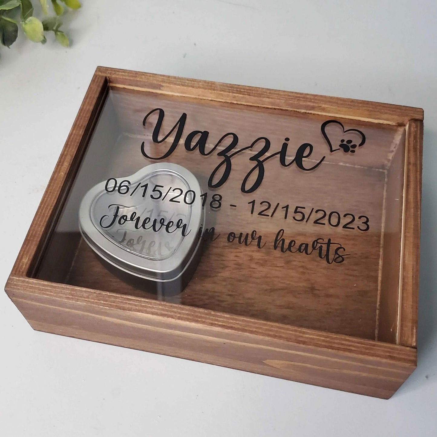 Pet Memorial Shadowbox, Pet Memory Box, Dog Collar Memorial - Wags and Willows