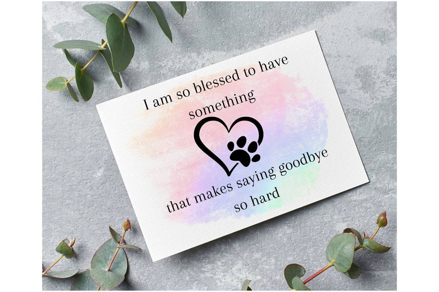 Pet Memorial Sympathy Card, Card for loss of Pet, loss of dog, loss of cat, Sympathy card for loss of Pet - Wags and Willows