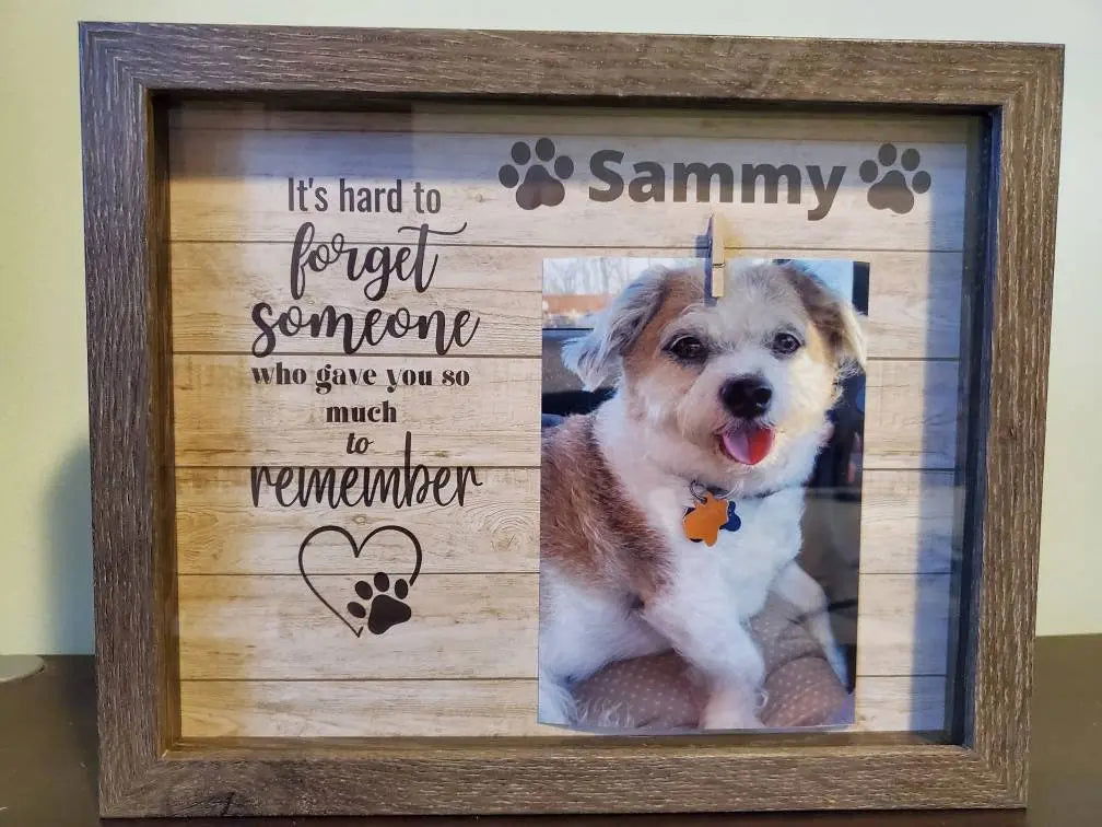 Pet Memorial frame, dog memorial frame, cat memorial frame - Wags and Willows