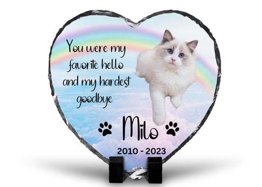 Pet Memorial slate, pet memorial stone plaque, Dog Memorial , Cat Memorial, Loss of Pet Gift, Pet Memorial grave stone, pet memorial gift - Wags and Willows