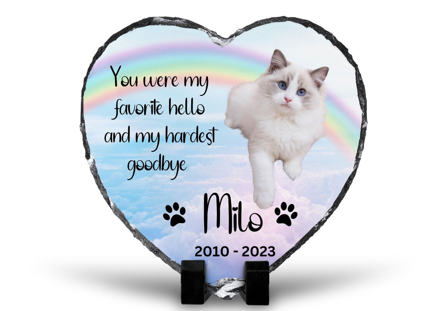 Pet Memorial slate, pet memorial stone plaque, Dog Memorial , Cat Memorial, Loss of Pet Gift, Pet Memorial grave stone, pet memorial gift - Wags and Willows