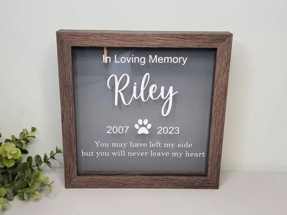 Pet Shadow Box Memorial - Wags and Willows