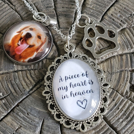 Pet memorial Jewelry,  Pet Memorial Necklace, Dog Memorial Necklace,  Cat Memorial Necklace - Wags and Willows