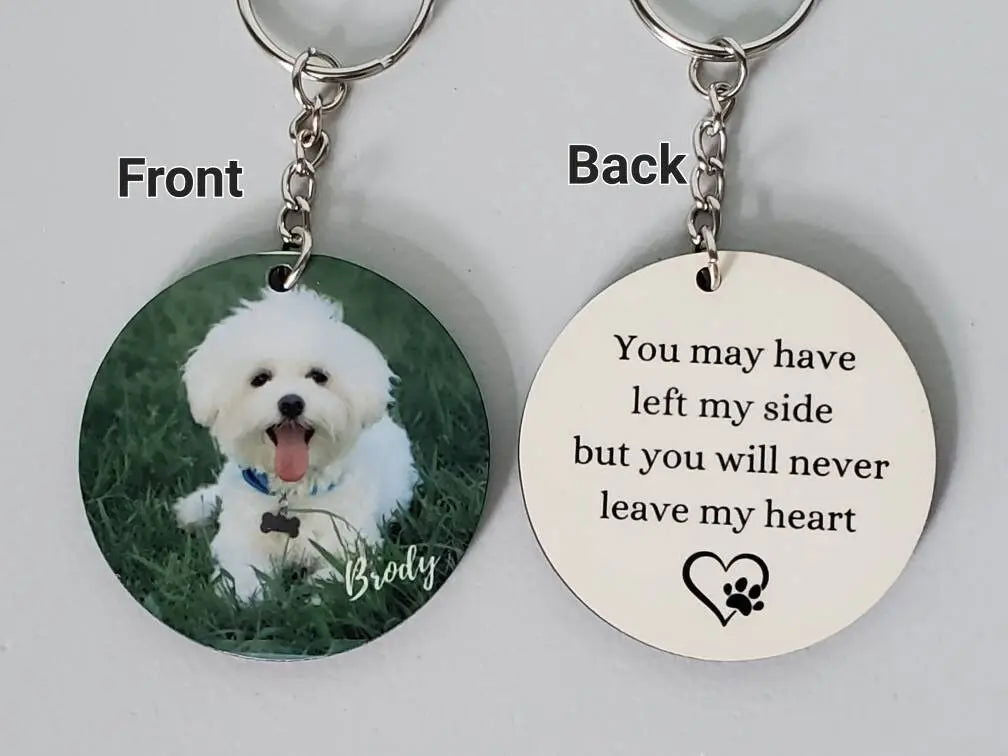 Personalized pet memorial keychain best sale