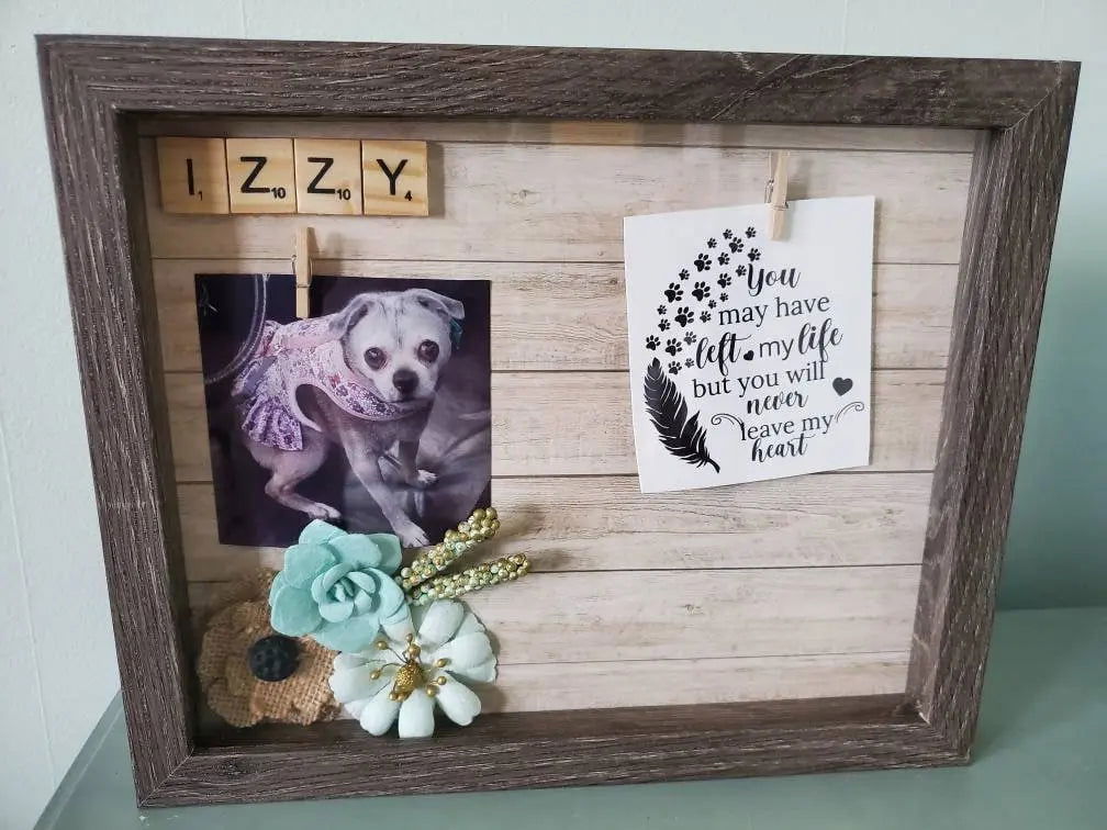 Rabbit Memorial Shadowbox, rabbit Memorial , bunny Memorial, - Wags and Willows