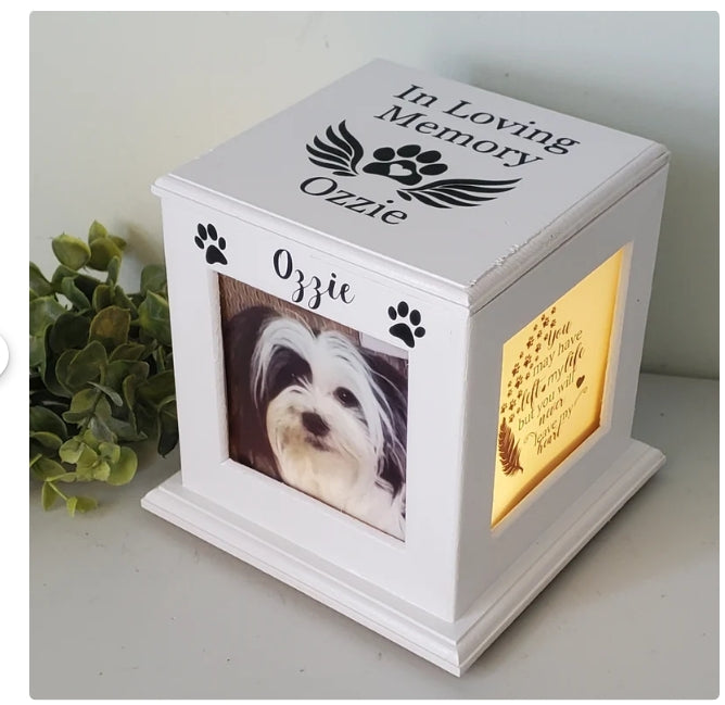 Personalized photo dog urns hotsell