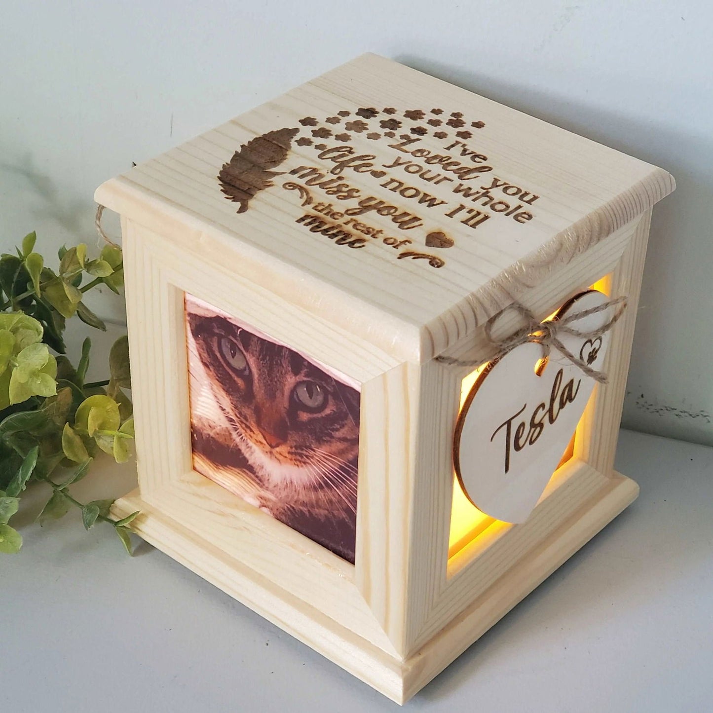 Small dog urn, cat urn, cat memorial, pet urn for cats, pet urn for dogs - Wags and Willows