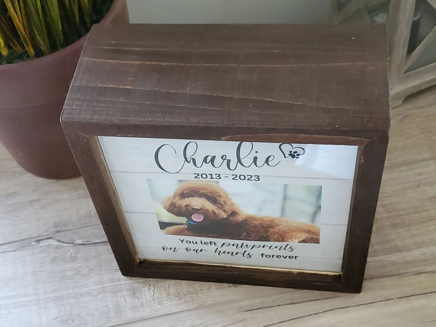 Wood Pet urn, pet urn for dogs, Cat urn, pet urn for cats, Small Dog Urn, Large Dog Urn - Wags and Willows