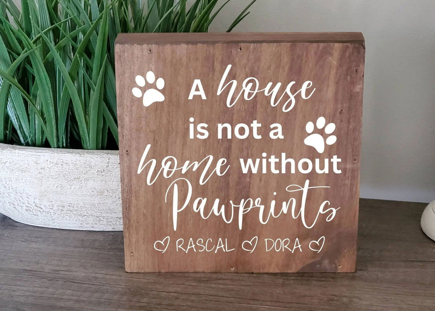 Wood Dog Mom Sign, Gift for Dog Mom, dog sigm, cat sign, dog decor, mothers day gift from dog/cat, gift for pet lover - Wags and Willows