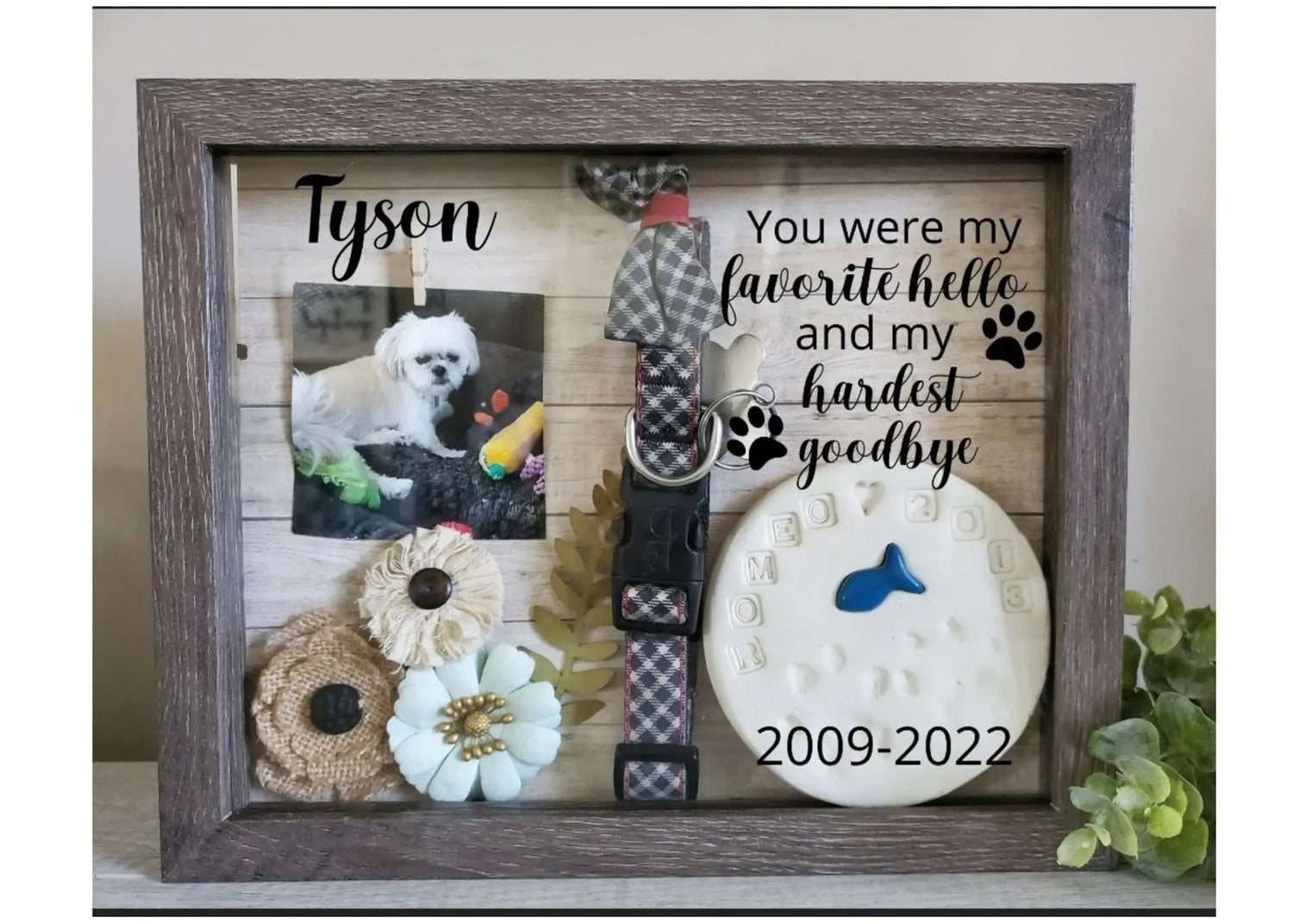 Pet Memorial Shadowboxes - Wags and Willows