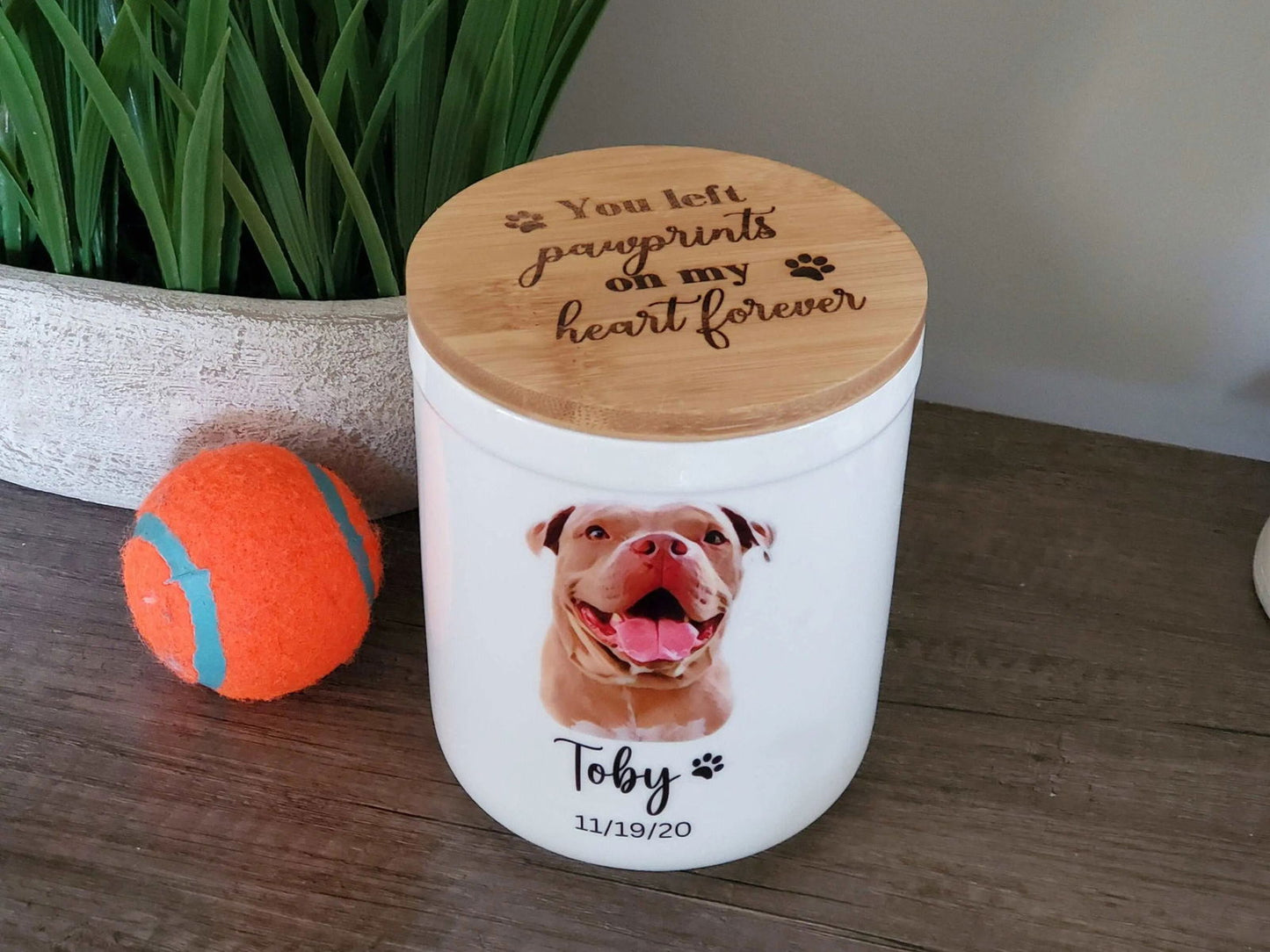 Ceramic Pet Urn-Custom Dog urn, Custom Cat Urn - Wags and Willows 