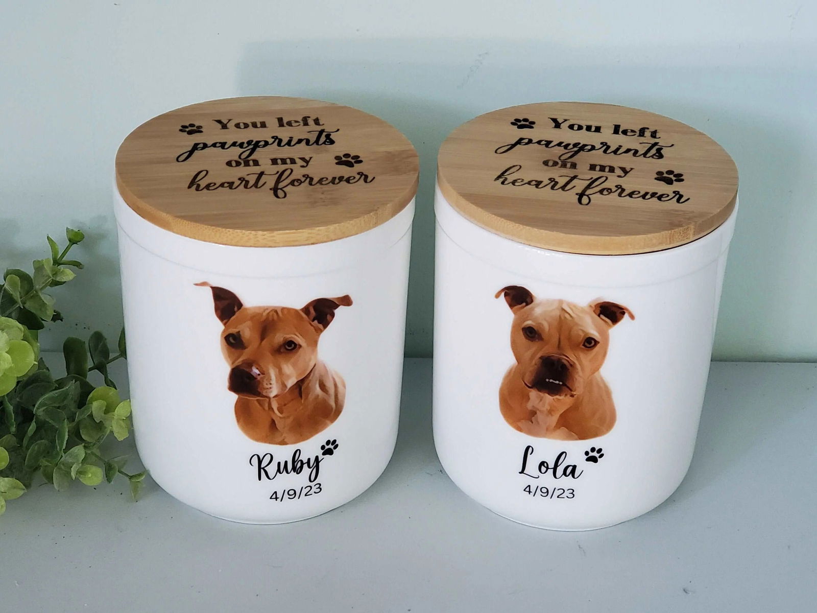 Ceramic Pet Urn-Custom Dog urn, Custom Cat Urn - Wags and Willows 