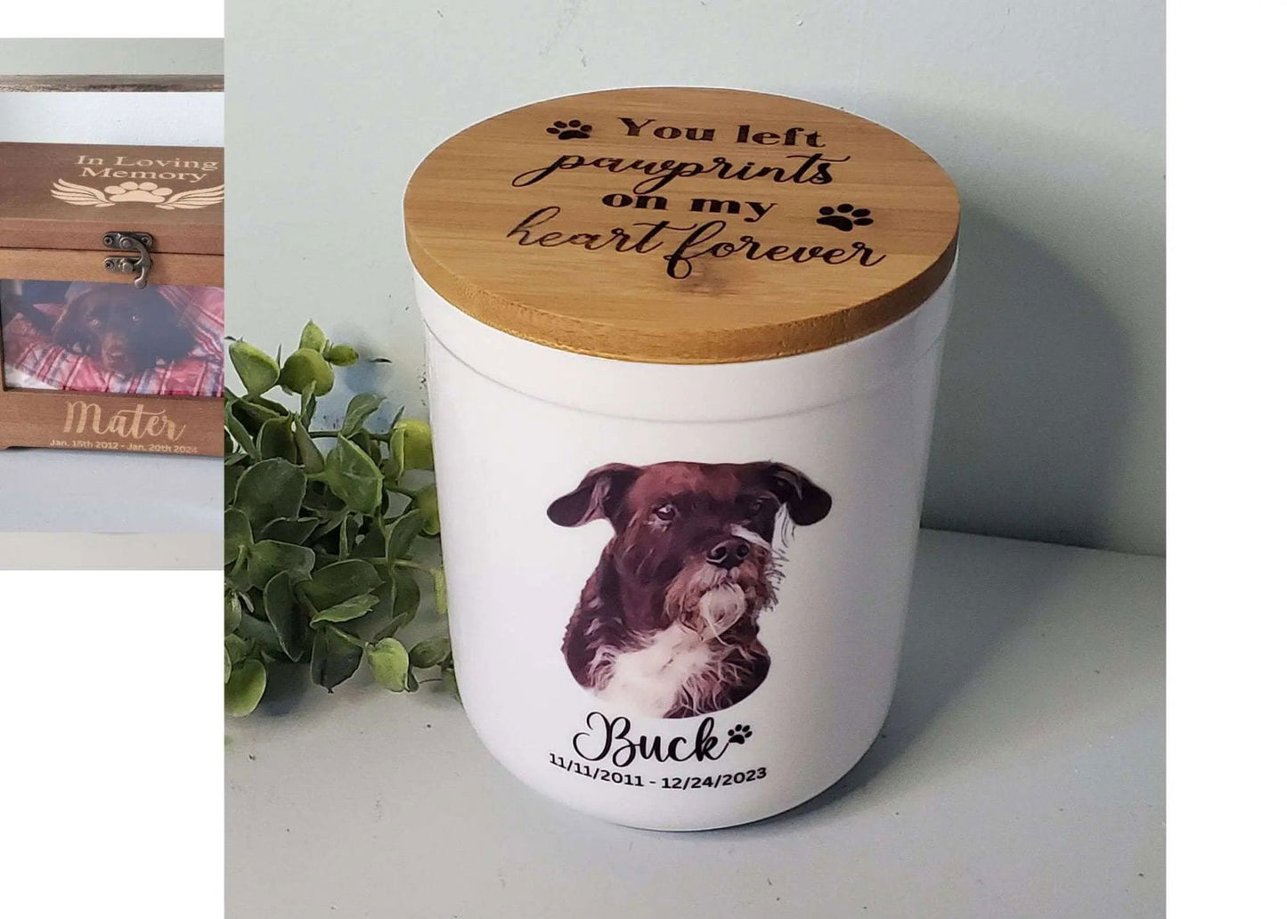 Ceramic Pet Urn-Custom Dog urn, Custom Cat Urn - Wags and Willows 