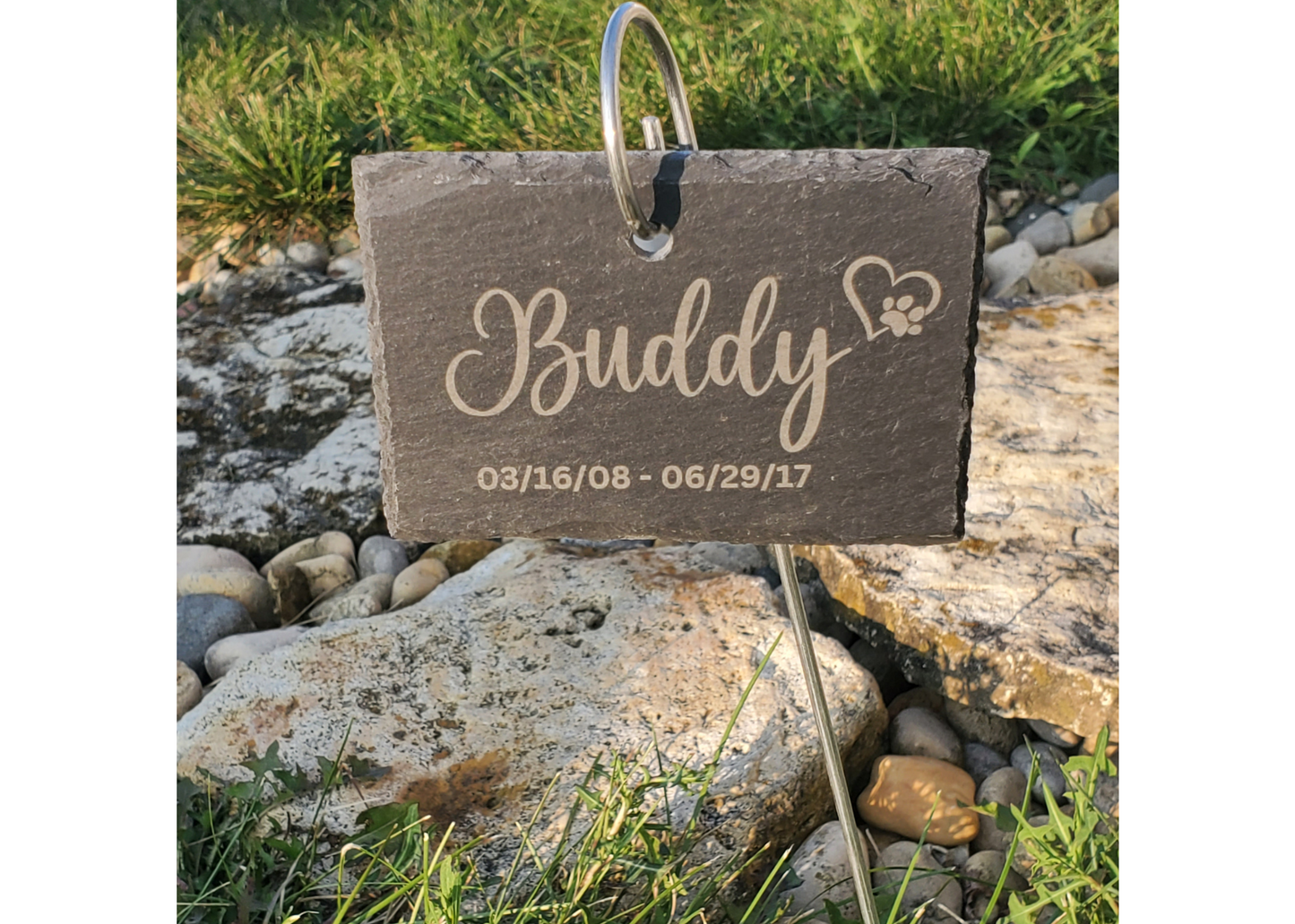 Pet Memorial Grave Marker stone Slate Sign