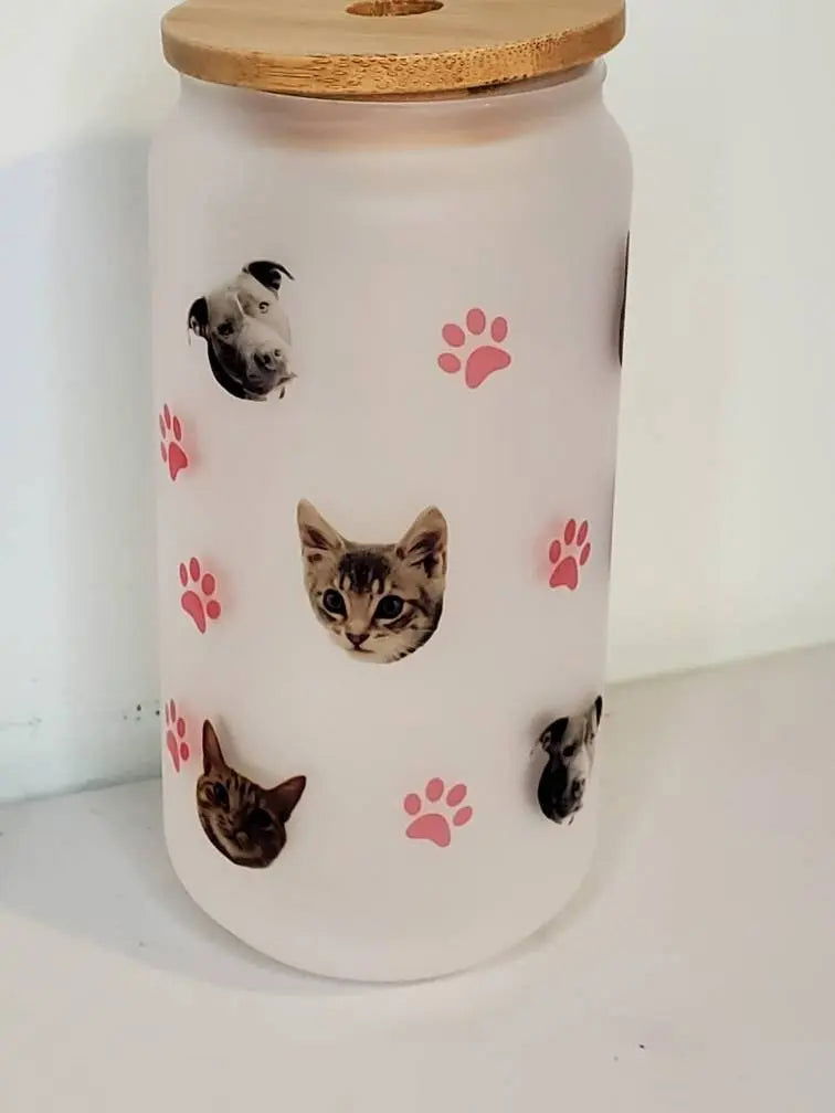 Custom Pet Glass Tumbler - Wags and Willows 