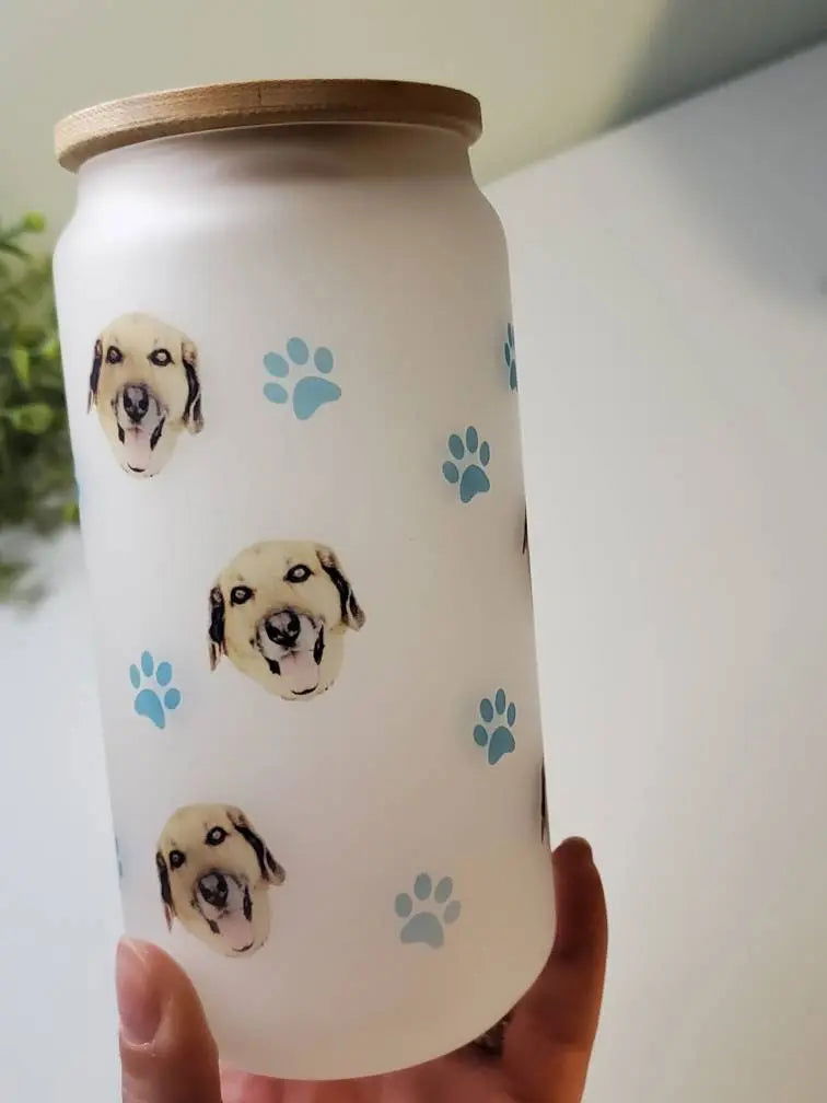 Custom Pet Glass Tumbler - Wags and Willows 