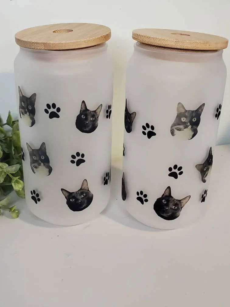 Custom Pet Glass Tumbler - Wags and Willows 