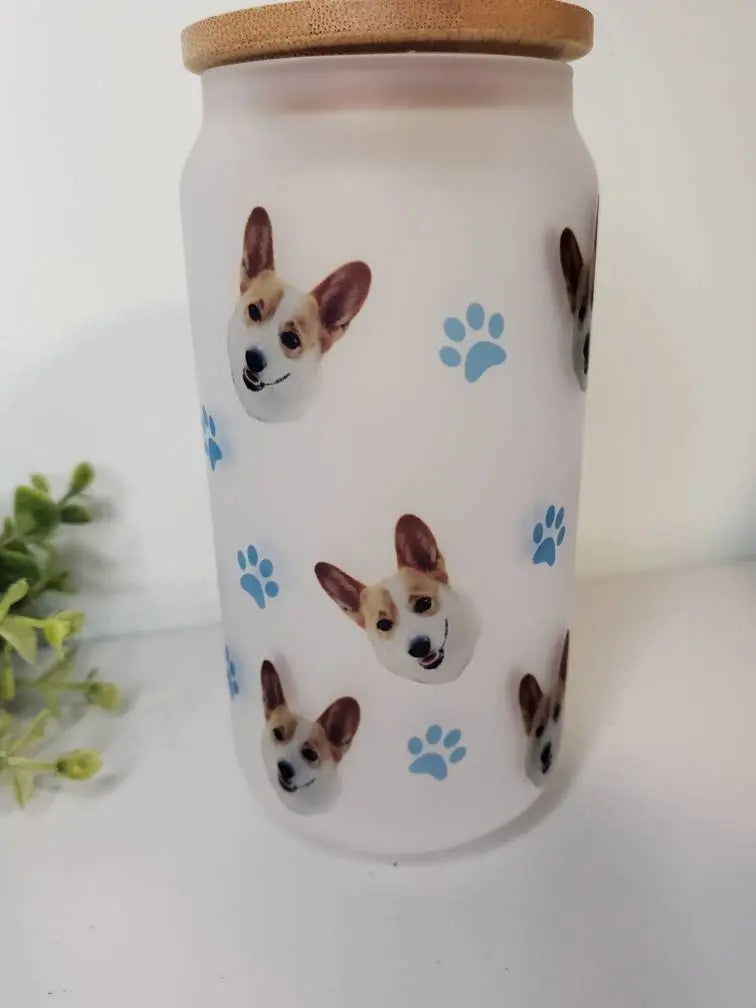 Custom Pet Glass Tumbler - Wags and Willows 