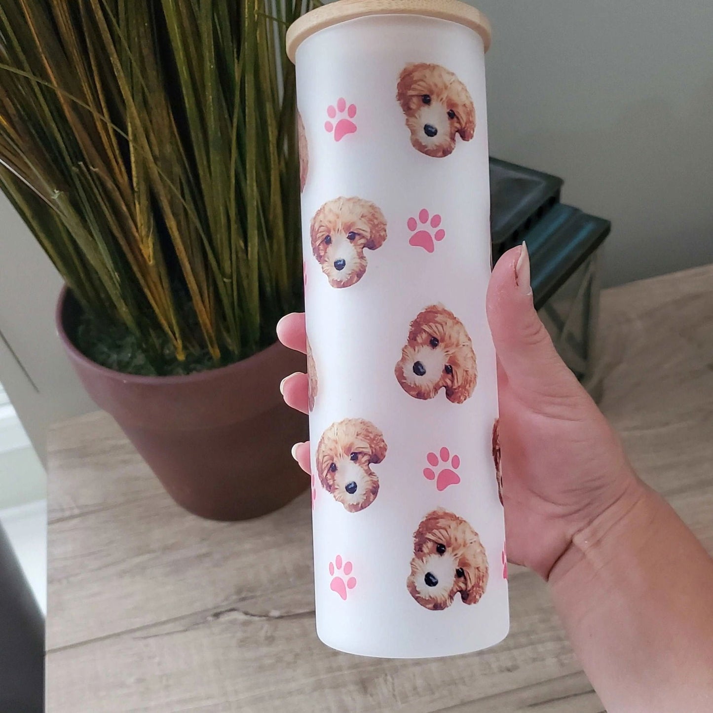 Custom Pet Glass Tumbler - Wags and Willows 