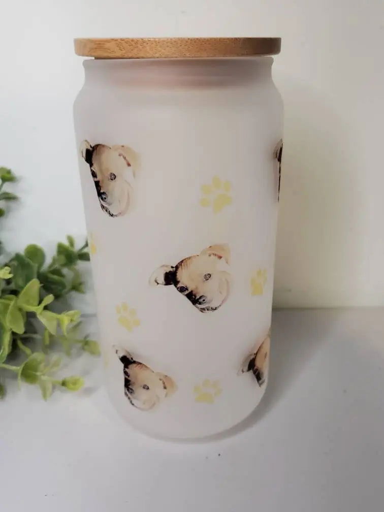 Custom Pet glass with Pet Photo - Wags and Willows 