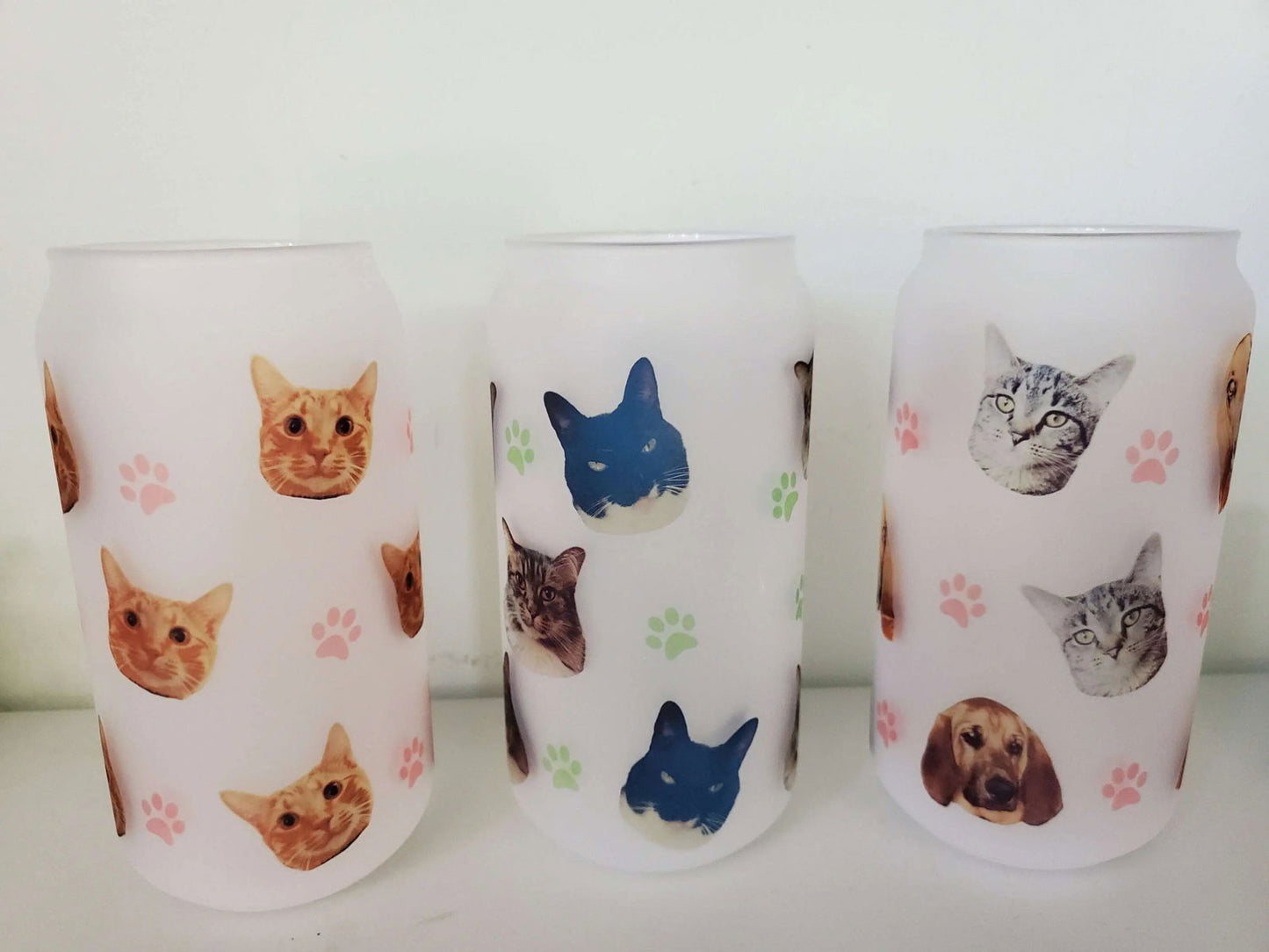 Custom Pet glass with Pet Photo - Wags and Willows 