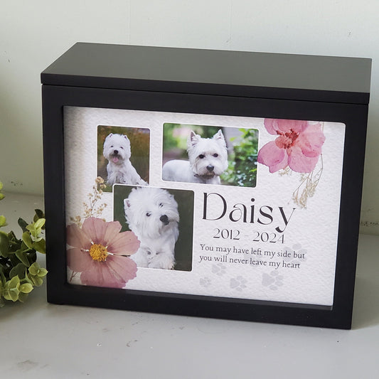 Custom pet Urn for dogs with photo, Large Dog urn, Personalized Cat Urn with Picture, Pet urn for ashes - Wags and Willows 