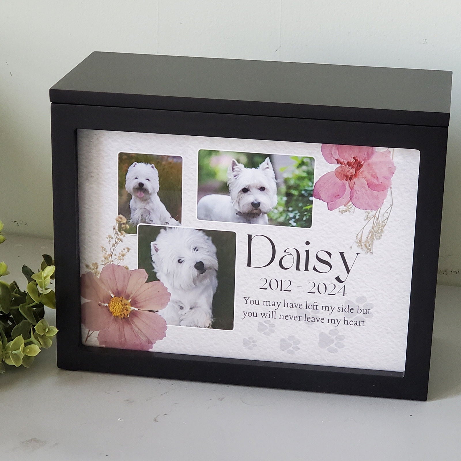 Custom pet Urn for large dogs with photo, Large Dog urn - Wags and Willows 