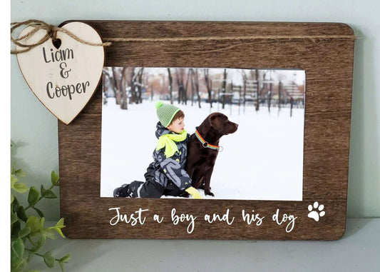 Dog Photo Frame, Gift for Boy - Wags and Willows 