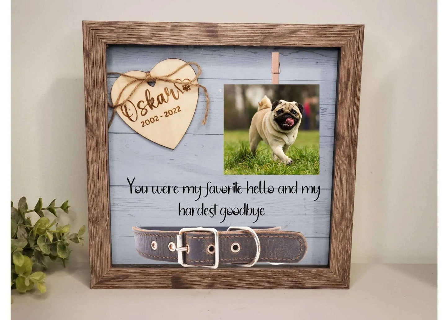 Dog Remembrance Frame - Wags and Willows 