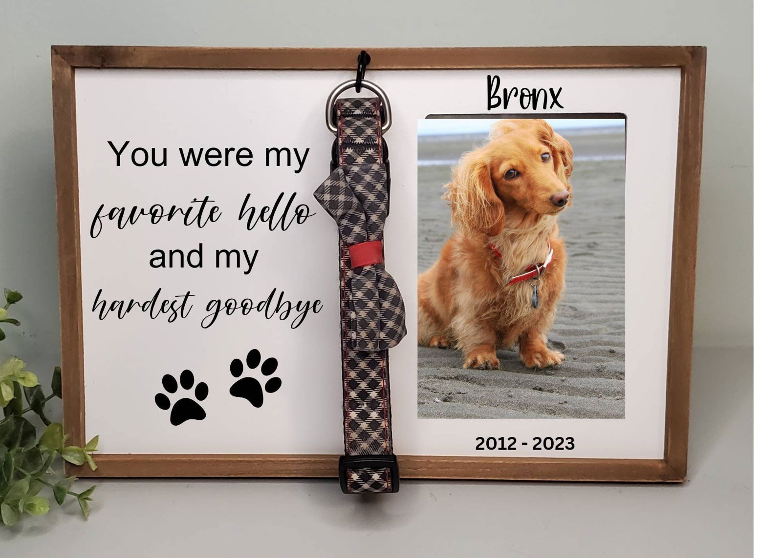 Dog remembrance Picture Frame - Wags and Willows 