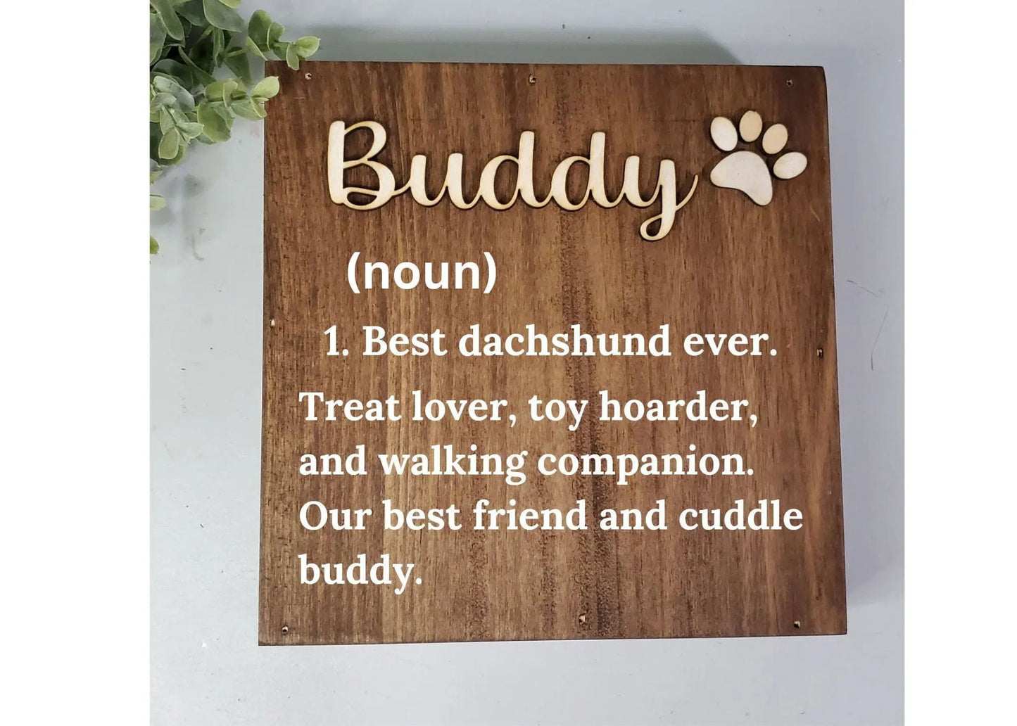 Personalized pet sign, gift for dog mom, gift for cat mom, funny dog sign, gift for pet lover - Wags and Willows 