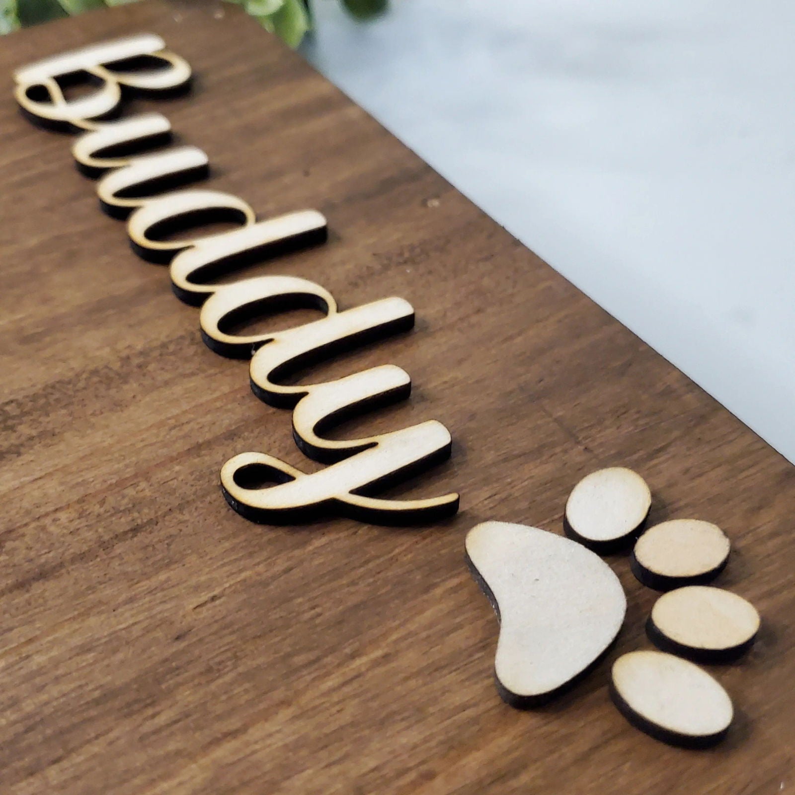 Personalized pet sign, gift for dog mom, gift for cat mom, funny dog sign, gift for pet lover - Wags and Willows 