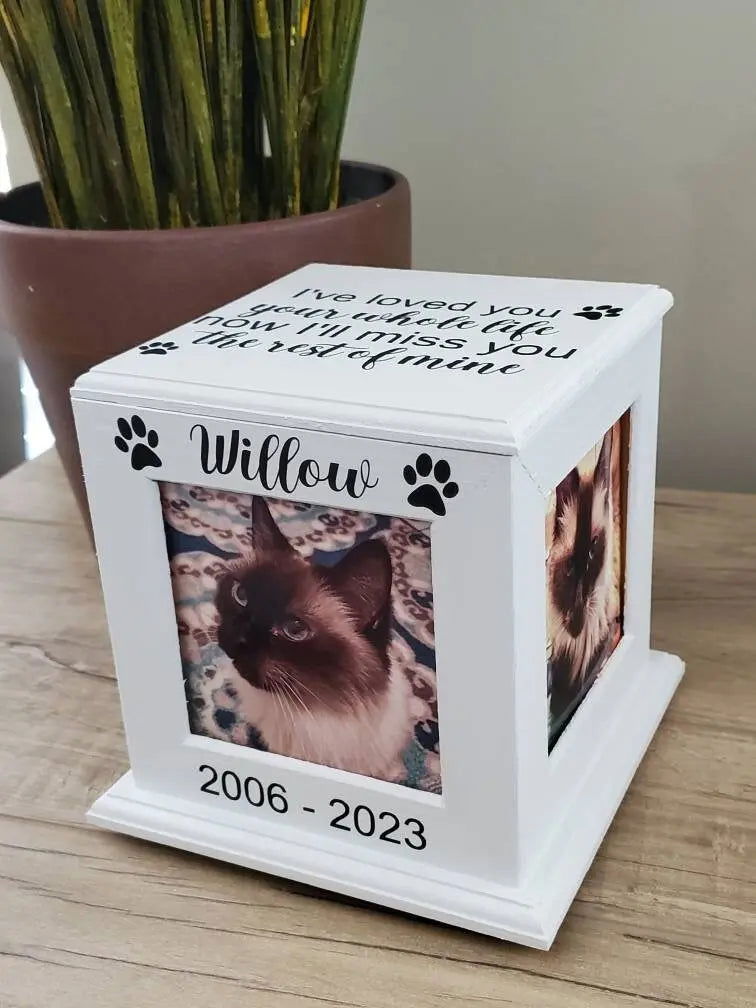 Personalized pet urn, Pet urn for cats, pet urns for small dogs, Cat urn, Small dog urn - Wags and Willows 