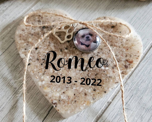 Pet Ashes Keepsake, Pet cremation keepsake heart, dog memorial with ashes, pet memorial Keepsake with dogs ashes, Keepsake with cats ashes - Wags and Willows 