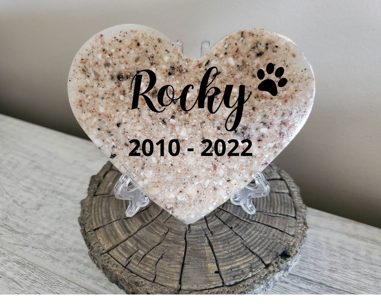 Pet Ashes Keepsake, Pet cremation keepsake heart, dog memorial with ashes, pet memorial Keepsake with dogs ashes, Keepsake with cats ashes - Wags and Willows 