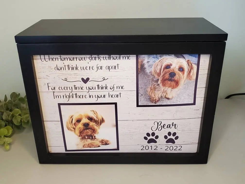 Pet Cremation Urn for dogs ashes, pet urn for cats ashes, Custom Pet urn, Large Dog Urn - Wags and Willows 