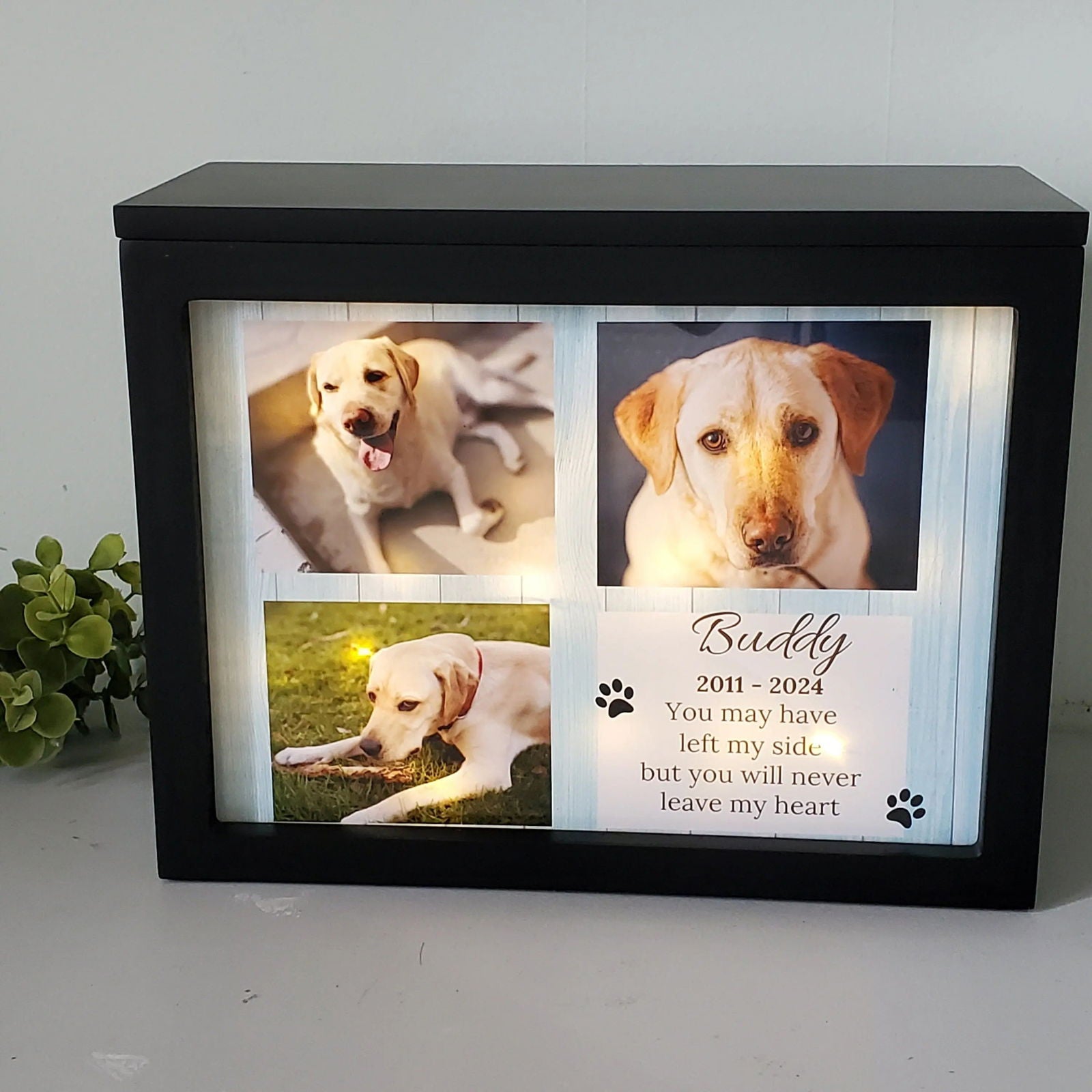 Pet Cremation Urn for dogs ashes, pet urn for cats ashes, Custom Pet urn, Personalized large dog urn - Wags and Willows 